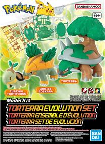 BANDAI NAMCO Pokémon Model Kit Torterra Evolution Set | Simple Assembly Kit | No Tools | No Paint | Fit & Snap By Hand!  (Pokemon Figure Kit)