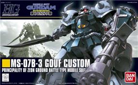 BANDAI Hobby HGUC 1/144 #117 MS-07B-3 Gouf Custom "Gundam The 08th MS Team" Model Kit