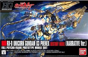 BANDAI Hobby HGUC 1/144 #213 Unicorn Gundam 03 Phenex Destroy Mode NT. Ver "Gundam NT" Model Kit