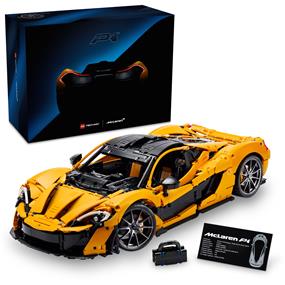 LEGO Technic McLaren P1 Hypercar Building Set, F1 Gift for Adults, Formula 1 Race Car Collectible Model with V8 Piston Engine and 7-Speed Gearbox, 42172