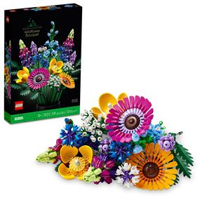 LEGO Icons Wildflower Bouquet Set - Artificial Flowers, Adult Botanical Collection, Unique Home Décor Piece, Makes a Great Gift, 10313