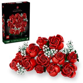 LEGO Icons Bouquet of Roses, Home Décor Artificial Flowers, Great Gift for Special Occasions, Botanical Collection, 10328