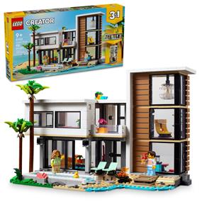 LEGO Creator 3 in 1 Modern House Toy to 3-Story City Building to Forest Cabin, Model House Playset for Kids, Art Building Sets, Gift Idea for Boys and Girls Ages 9 and Up, 31153