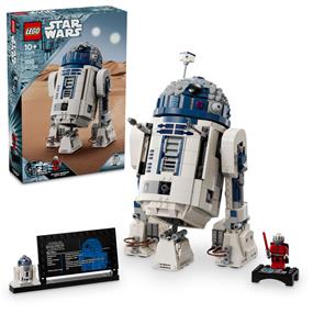 LEGO Star Wars R2-D2 Brick Built Droid Figure, Collectible Star Wars Room Décor with Exclusive 25th Anniversary Minifigure Darth Malak, Creative Play Gift Idea for Kids or Fans Ages 10 and Up, 75379