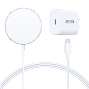 Choetech 15W Magsafe Wireless Quick Charger with PD 20W Adapter | White