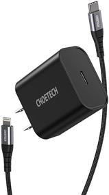 Choetech 18W USB-C PD Power Adapter | 1.2m USB-C to Lightning Cable | Black(Open Box)