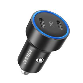 Choetech 36W Dual Type C PD Car Charger | Black