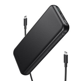 Choetech 10000mAh PD + QC 18W Power Bank, 50cm USB-C to USB-C Cable, Black