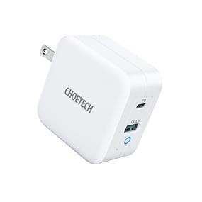 Choetech 65W Dual USB-A & USB-C GAN PD Charger | White