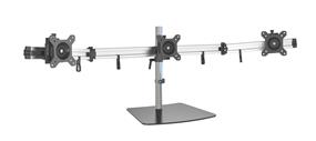 iCAN Aluminum Triple Monitor Mount Desk Stand | Fit 15"-27" | Black & White(Open Box)