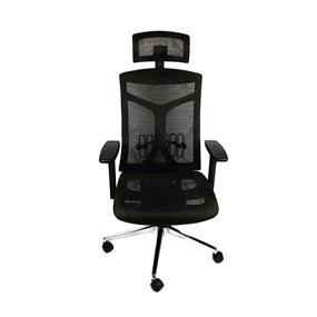 iCAN All Mesh Office Chair, ergonomic design, Steel Five Star Base, 3D Armrest, 50mm PU Caster, Black.
