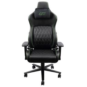 iCAN Gaming Chair with Inbuilt Adjustable Lumbar Support, Steel Five Star Base, 4D Armrest, 65mm PU Whells, Black.