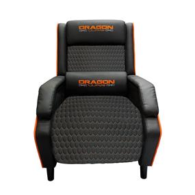 DragonWar Personal Gaming Chair, Make with Car Seat Leather, Soft Padded Armrest, Soft Head Pillow, Black(Open Box)