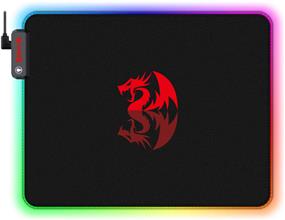 Redragon RGB LED Large Gaming Mouse Pad Soft Mat with Nonslip Base, Stitched Edges (330 x 260 x 3mm)(Open Box)