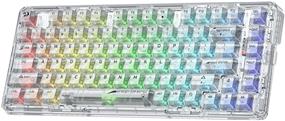 Redragon K649CT 75% Tri-Mode 2.4G/Bluetooth Wireless Crystal Clear Gasket Gaming Keyboard / Customized Ice Linear Switch / RGB