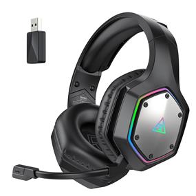 EKSA E1000WT USB Gaming Headset for PC PS4 PS5, 7.1 Surround Sound, 36 Hour Battery, 2.4G Wireless Low Latency, AI Intelligent Noise Cancelling Microphone, Wireless Headphones for Computer Laptop(Open Box)
