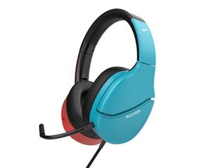 SADES SA-725 Blue Red Spwoer Gaming Headset,3.5mm Ajustable Headband with Noise Reduction Headphones with Microphone Gaming Headset, Over-Ear Headset Compatible withXbox one, P'S4, P'S5, Ni'ntendo PC Laptop