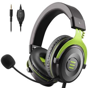 EKSA E900 PC Gaming Headset - Wired Headphones with Detachable Noise Canceling Microphone, Stereo Sound, Gaming Headphones for PS4, PS5, Xbox One, Laptop (E900, Green)(Open Box)