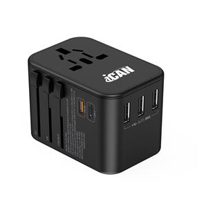 iCAN JY-307 35.5W 5-Port Universal Travel Adapter, 2 USB-C and 3 USB-A(Open Box)