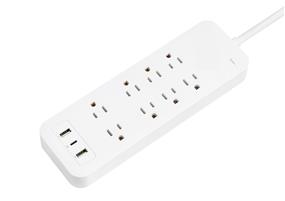 iCAN FL-306SPD3 8 Outlets Surge Protector with 2 USB-A and 1 USB-C Ports, 6ft Cord