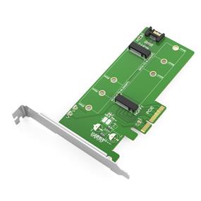 Maiwo KT015 PCI-Express Card for PCIE to M.2 PCIe SSD & M.2 SATA SSD with Full Profile Bracket(Open Box)