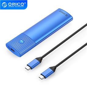 Boîtier ORICO USB3.2 Gen2 USB-C pour disque SSD M.2 NVMe (10Gbps) - Bleu