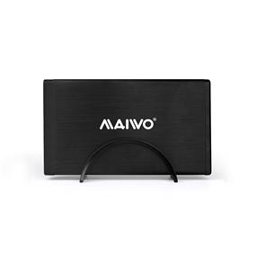 Boîtier de disque dur Maiwo USB3.0 vers SATA 3,5'' jusqu'à 20 To, noir.
