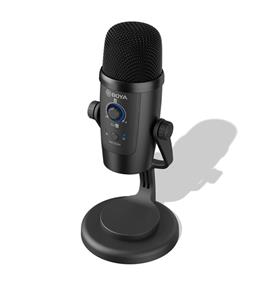 BOYA BY-PM500W Wired/Wireless Dual-Function USB Microphone, Black | switchable mono/stereo output model