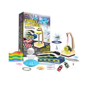 BIG BANG SCIENCE Funny Physics | STEM (STEAM) Experiment Kit | 17 Science Experiments | 44 Tools Included (Ingredients & Parts)