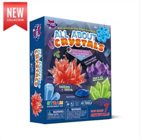 BIG BANG SCIENCE Multi-Coloured Glow Crystal Glowing Kit | STEM (STEAM) Experiment Kit | Can Make 7 Crystals | 26 Tools Included (Ingredients & Parts)