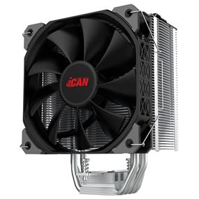 iCan 4-Heatpipe CPU Cooler | 120mm PWM Silent Fan  | TDP-180W | CUP Air cooling | Fan Speed upto 1800RPM | Aluminum Extrusions Socket  | Support AM5 Socket(Open Box)