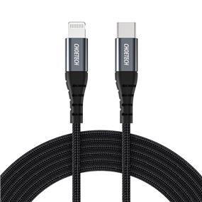 Choetech USB C To Lightning Cable [2m/6.6ft Apple MFi Certified] Premium Nylon Braided