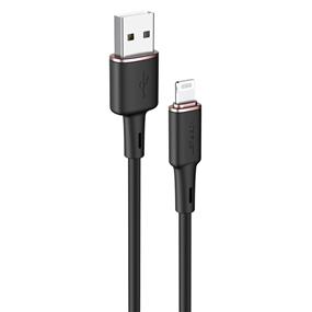 ACEFAST 1.2 Meter MFI USB-A to Lightning Cable, silicone, Black