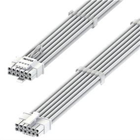 iCAN 600W PCIE 5.0 12VHPWR (16Pin) 16AWG PSU Cable - 70cm (White) Compatible with all RTX4000 and RTX3000 FE GPUs