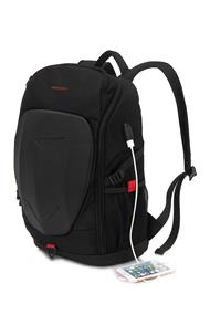 KINGSLONG 17.3" Gaming Backpack with USB Charging Port, Black (KLB1550BK)