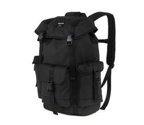 KINGSLONG 15.6" Backpack, Hiking Motorcycle Camping Military Traveling, Black (KLB211001BK)