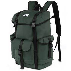 KINGSLONG 15.6" Backpack, Hiking Motorcycle Camping Military Traveling, Green ( KLB211001GN )