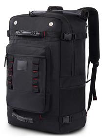KINGSLONG 17.3" 3-in-1 Backpack, Handbag and Messenger Bag with Laptop Compartment, Black