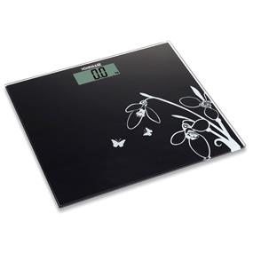 HOMEIMAGE tempered glass bath scale, midnight flower - up to 330 lbs./150kg.