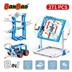 BanBao 8-in-1 Models STEM Puzzle Building Block Set ,271-Pieces