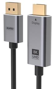 iCAN  DisplayPort to HDMI Cable,4K@60Hz,High-Speed,Grey Aluminum Shell,M/M,6FT