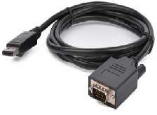 iCAN DisplayPort to VGA Cable, Single Link, Gold Plated, M/M, 6FT, Black