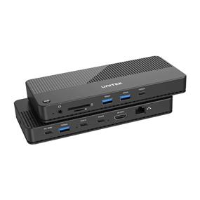 UNITEK 10-in-2 USB-C 10Gbps 4K KVM Docking Station, USB-C 10Gbps + USB-A 10Gbps + 2*USB-A 5Gbps + HDMI 4K 60Hz + Gigabit Ethernet + SD/Micro SD Card Reader + Audio + PD 100W(Open Box)