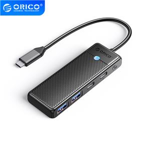 ORICO PAPW2AC-C3-05-BK-EP 4-Port USB-C 100W Hub with 1.6ft Extension Cable