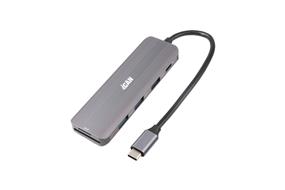 iCAN 6-in-1 USB 3.0 Hub with SD/TF Card Reader & PD 100W, USB-C Input & 15cm Cable