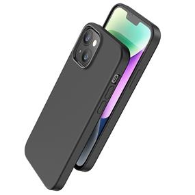 HOCO Pure Series Silicone Magnetic Protective Case for iPhone 15 Plus, Black