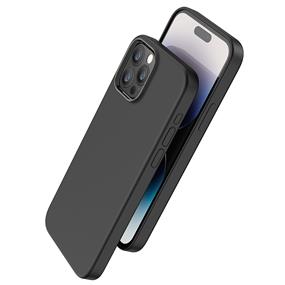 HOCO Pure Series Silicone Magnetic Protective Case for iPhone 15 Pro Max, Black(Open Box)