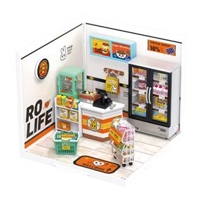 ROKR DW002 Rolife Energy Supply Store 3D Wooden Puzzle with102 Pieces and Difficulty: Level 2