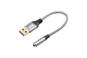 iCAN USB-A M to 3.5mm Audio F Adapter