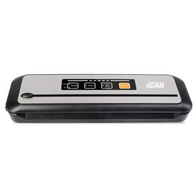 iCan Vacuum Sealer with LED Indicator, Display Operation Process & 304 Stainless Steel Panel for Easy Cleaning, Black+Stainless.